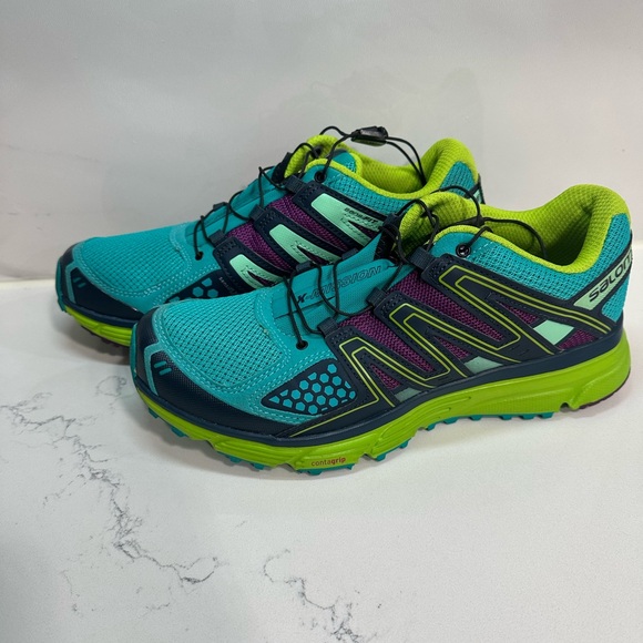 Salomon Running Shoes Womens 8.5 Green Blue X-Mission 3 Trail Hiking 378288 - Picture 3 of 13